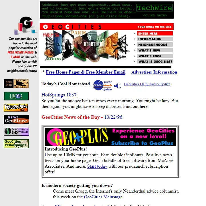 The GeoCities Era